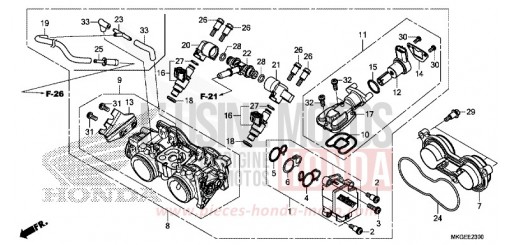 THROTTLE BODY CMX500A2P de 2023